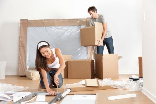 Removal team beginning a house move in Hackney