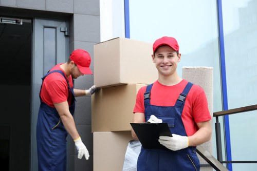 Local transfer station handling mixed recyclable waste from a removal job