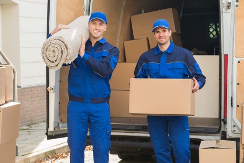 Removal equipment and furniture protection prepared for transport