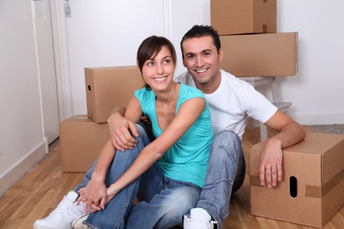 Removal van ready for a local move in Hackney
