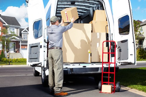 Furniture and boxes handled during a home relocation in Hackney