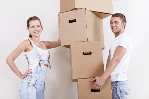 Hackney removal service loading furniture carefully