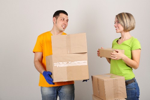 Packing and handling office equipment during a local office move