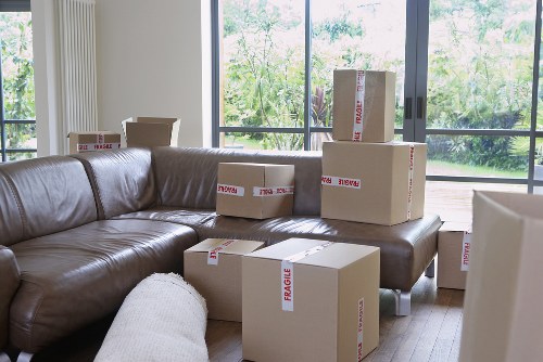 A coordinated office move in Hackney with boxes and furniture