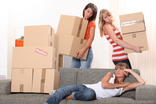 Careful loading of sofas and household furniture for a Hackney move